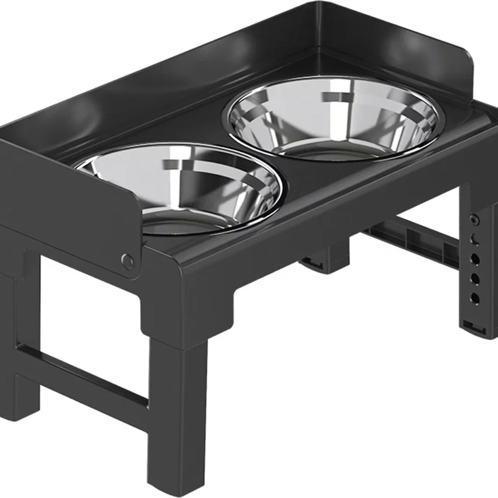 HANAMYA Elevated Dog Bowls with Adjustable Legs